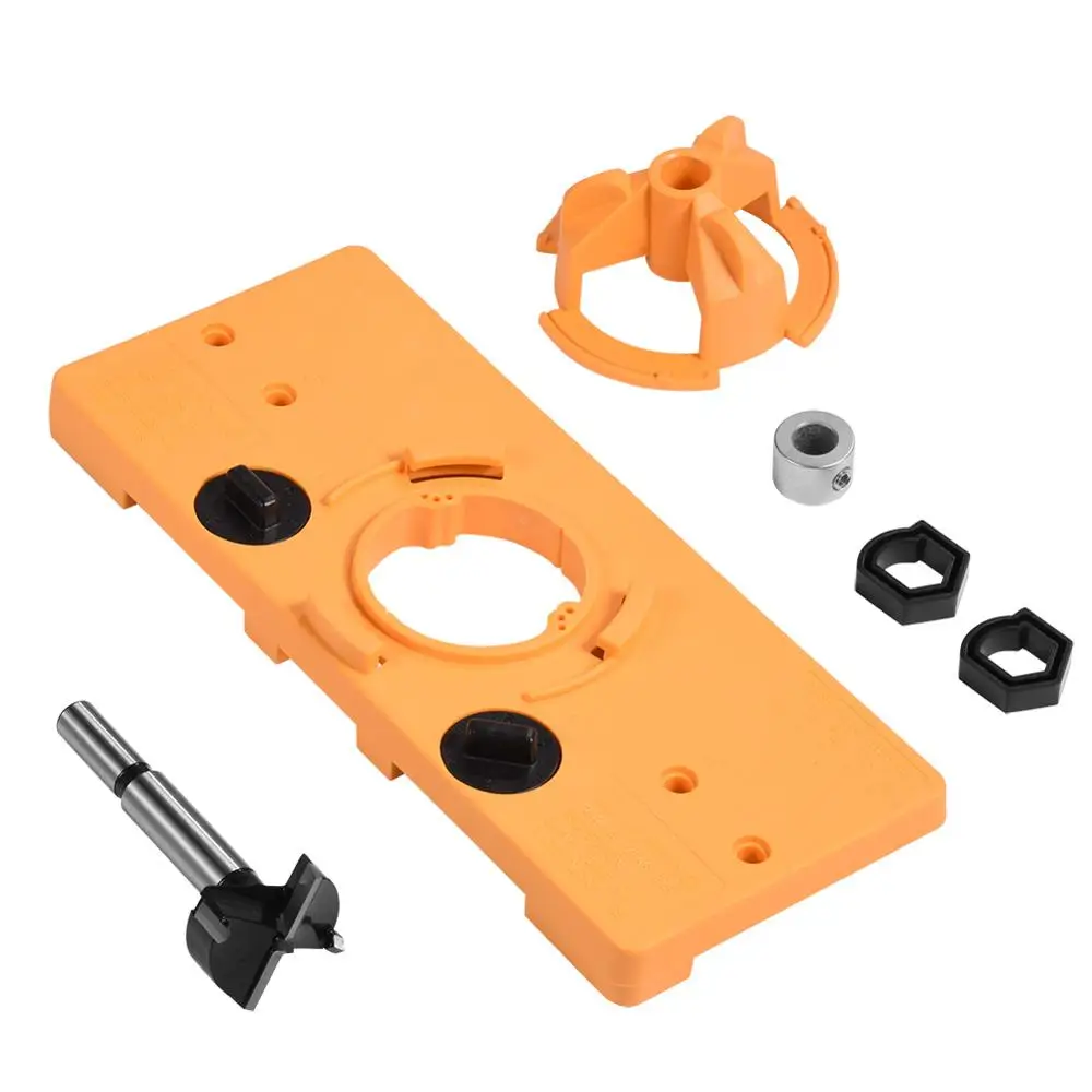 Concealed Hinge Drilling Jig 35mm Cup Style Boring Hole Drill Guide Woodworking Forstner Bits Door Wood Cutter | Инструменты