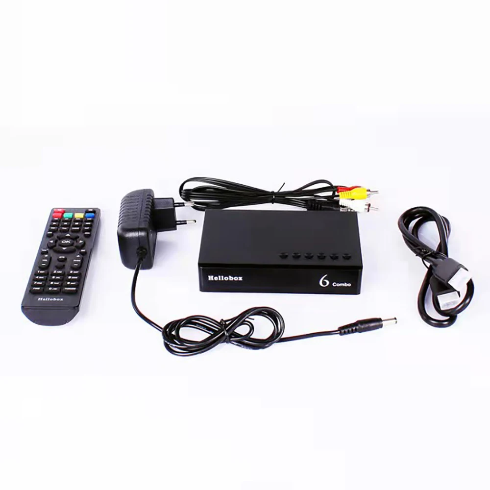 Спутниковый приемник Hellobox 6 Combo H.265 DVB S2X DVB-T2 Cline Newcamd Scam + Auto Biss Powervu спутниковый |