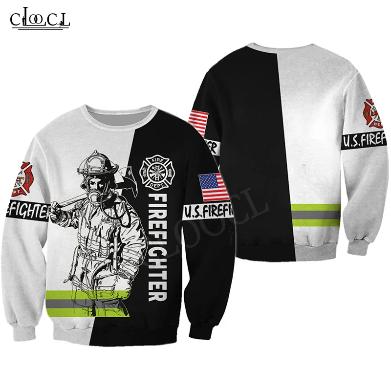 HX Newest Popular Firefighter 3D Print Men Women Hoodie Sweatshirts Harajuku Fashion Long Sleeve Tracksuit Drop Shipping