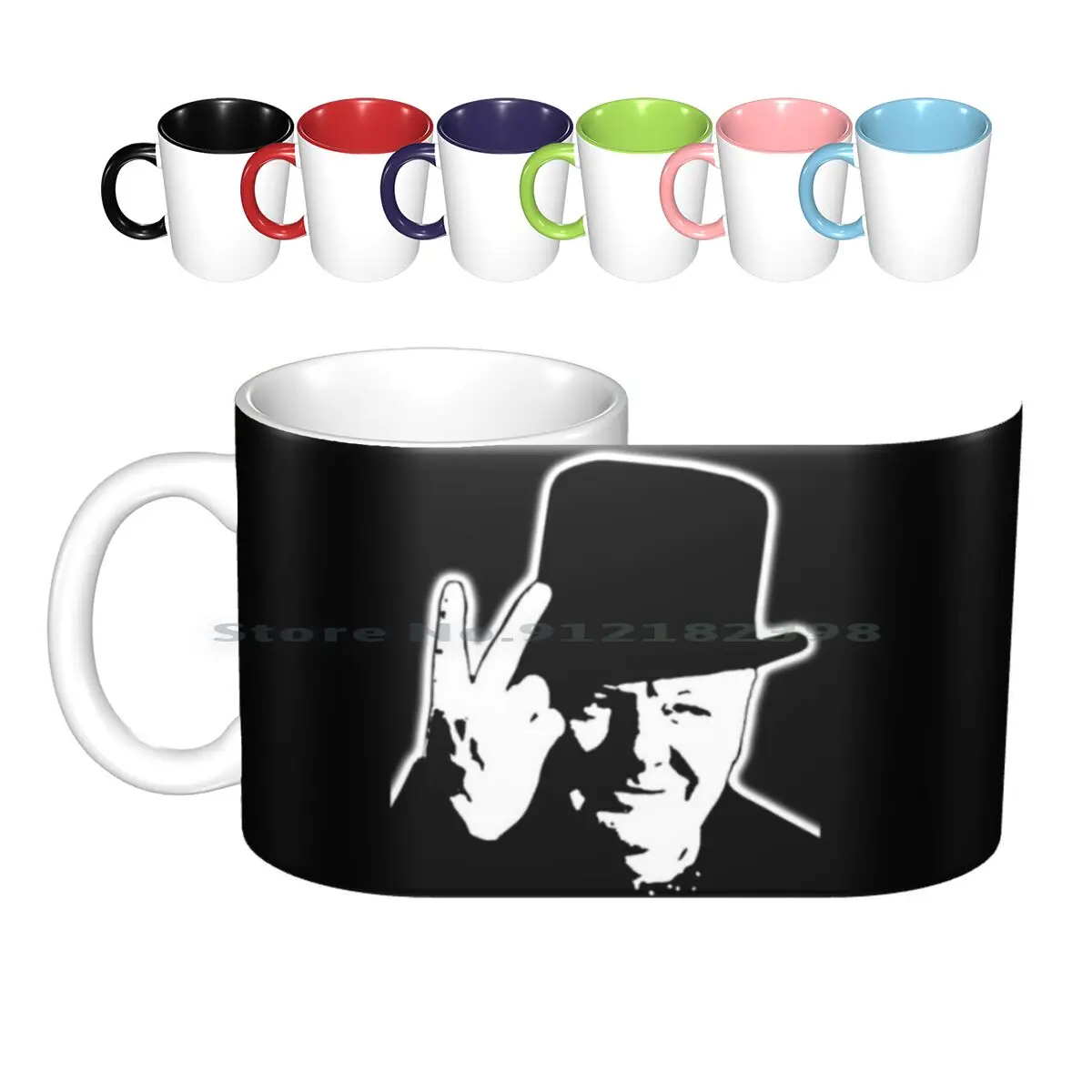 

V Sign. , V , 1943 , Wwii , Winston , Churchill , British Prime Minister. Ceramic Mugs Coffee Cups Milk Tea Mug Prime Minister