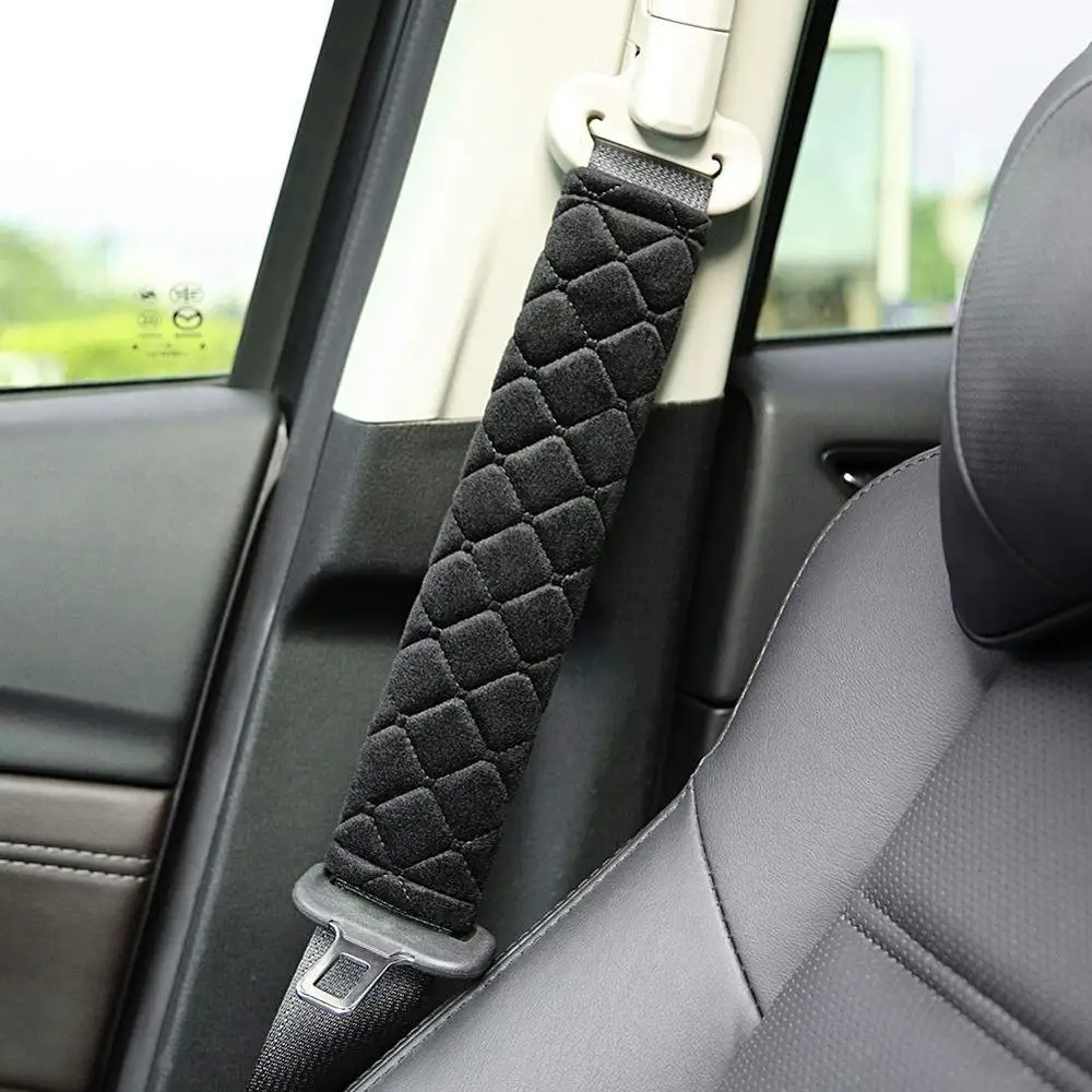 

2pcs Car Safety Seat Belt Cover Harness Shoulder Pads Protection Cushion Neck Seat Belt