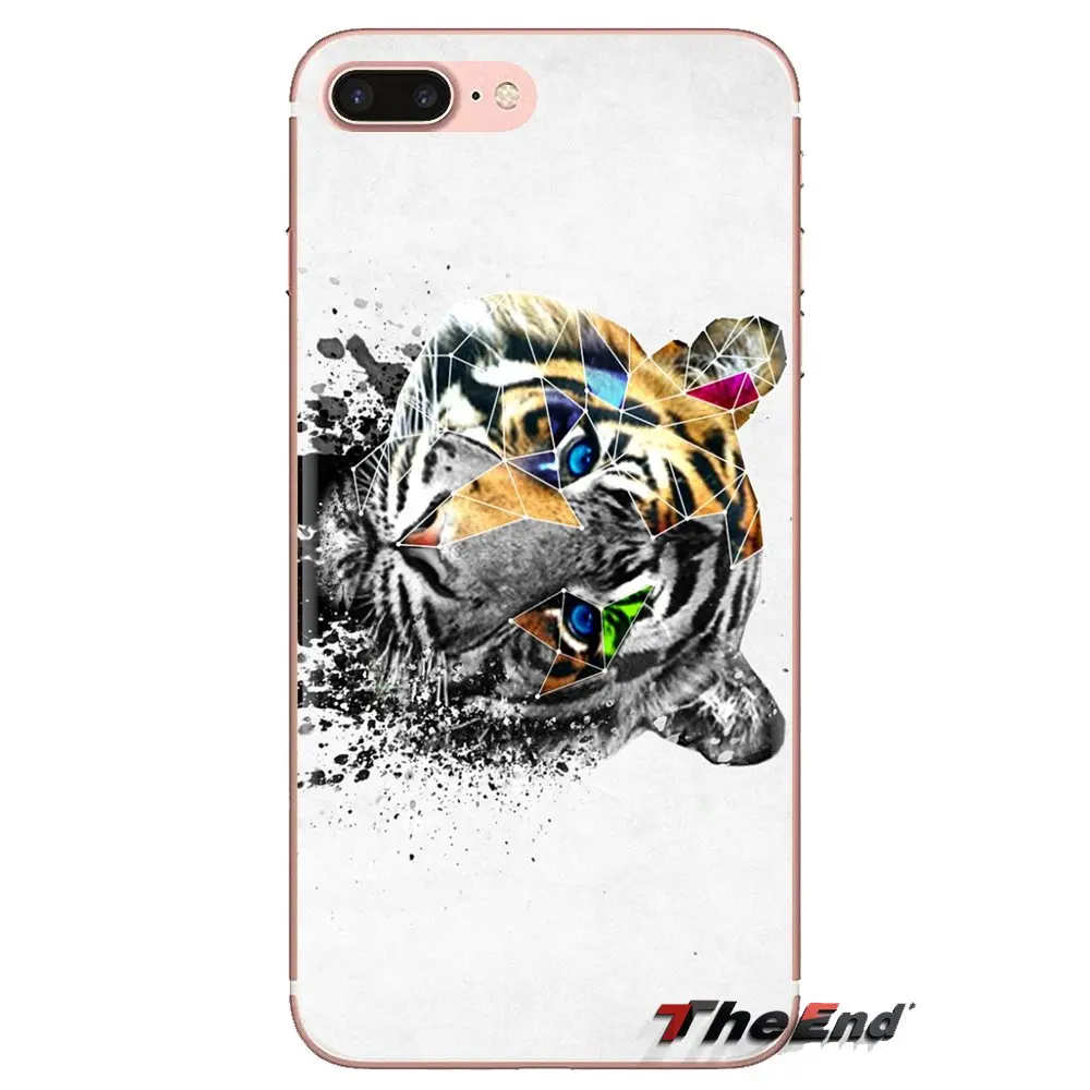 Artist Geometric Tiger Color TPU Skin Case For iPhone XS Max XR X 4 4S 5 5S 5C SE 6 6S 7 8 Plus Samsung Galaxy J1 J3 J5 J7 A3 A5 |