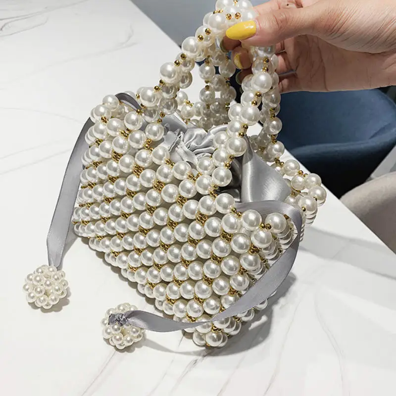 Женская винтажная Сумка-тоут из искусственного жемчуга с бусинами | Багаж и сумки