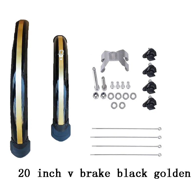 Переднее и заднее крыло для велосипеда двойной хромированный пластиковый