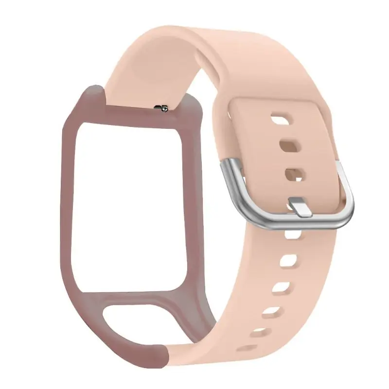 Pink Против царапин силиконовые замена наручные часы ремешок браслет для TomTom ADVENTURER/Runner 2 3/Spark 3 доступ к спортивным часам - Цвет: Pink