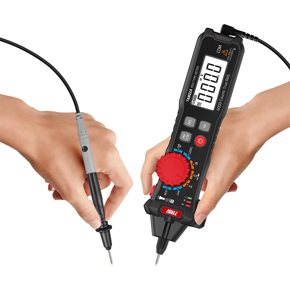 Ручной цифровой мультиметр TASI TA802A/TA802B 6000 отсчетов ручка для измерения