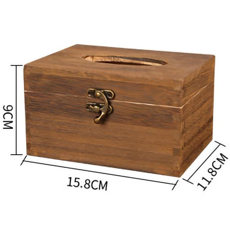 Useful Wooden Retro Tissue Box Cover Paper Napkin Holder Case Home Car Decor New Small | Дом и сад
