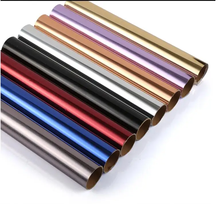 Бесплатная доставка 25смх50см (10"x20") металлическая PU пленка для термопереноса на прессе для резки плоттера на футболке DIY фольга для пленки на бумаге.