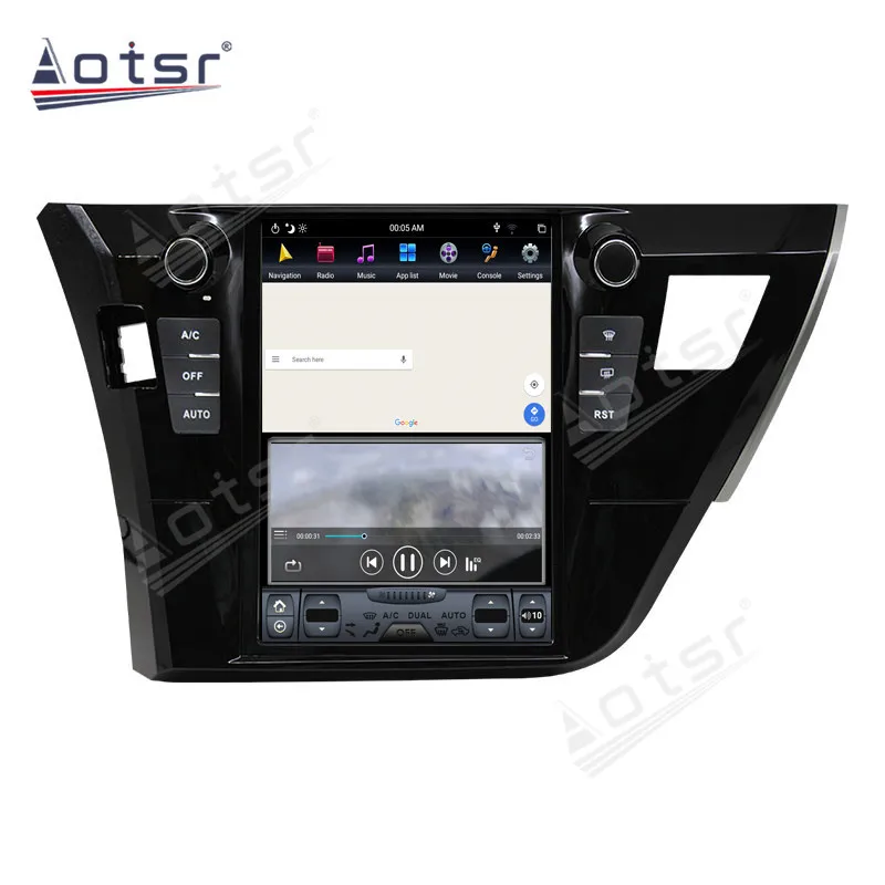 128GB Tesla Style Car Multimedia Player For Toyota Corolla 2014-2016 Android 9.0 Radio GPS Navigation Auto Stereo Audio Video HD |