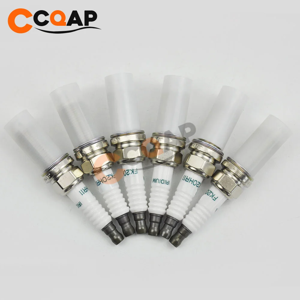 6 шт./лот иридиевая Свеча зажигания 90919 01247 FK20HR11 для Toyota Camry Corolla Lexus 9091901247 01247|Свечи и