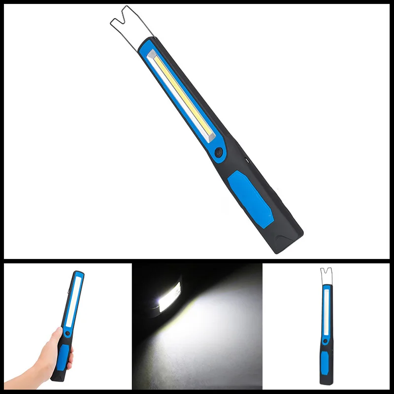 Мульти Функция COB светодиодный тонкий работа светильник лампа фонарь вспышка USB