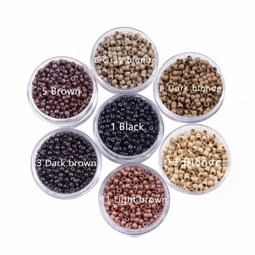 

3.0 mm 500pcs Silicone Micro Nano Rings Beads for Nano Ring Hair keratin Hair Extensions Copper Material