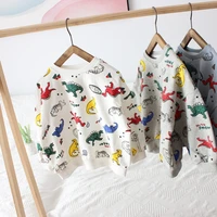 kids sweaters 2020 new autumn spring boys girls dinosaur print sweatshirts baby child fashion outwear clothes tops for 2 8y