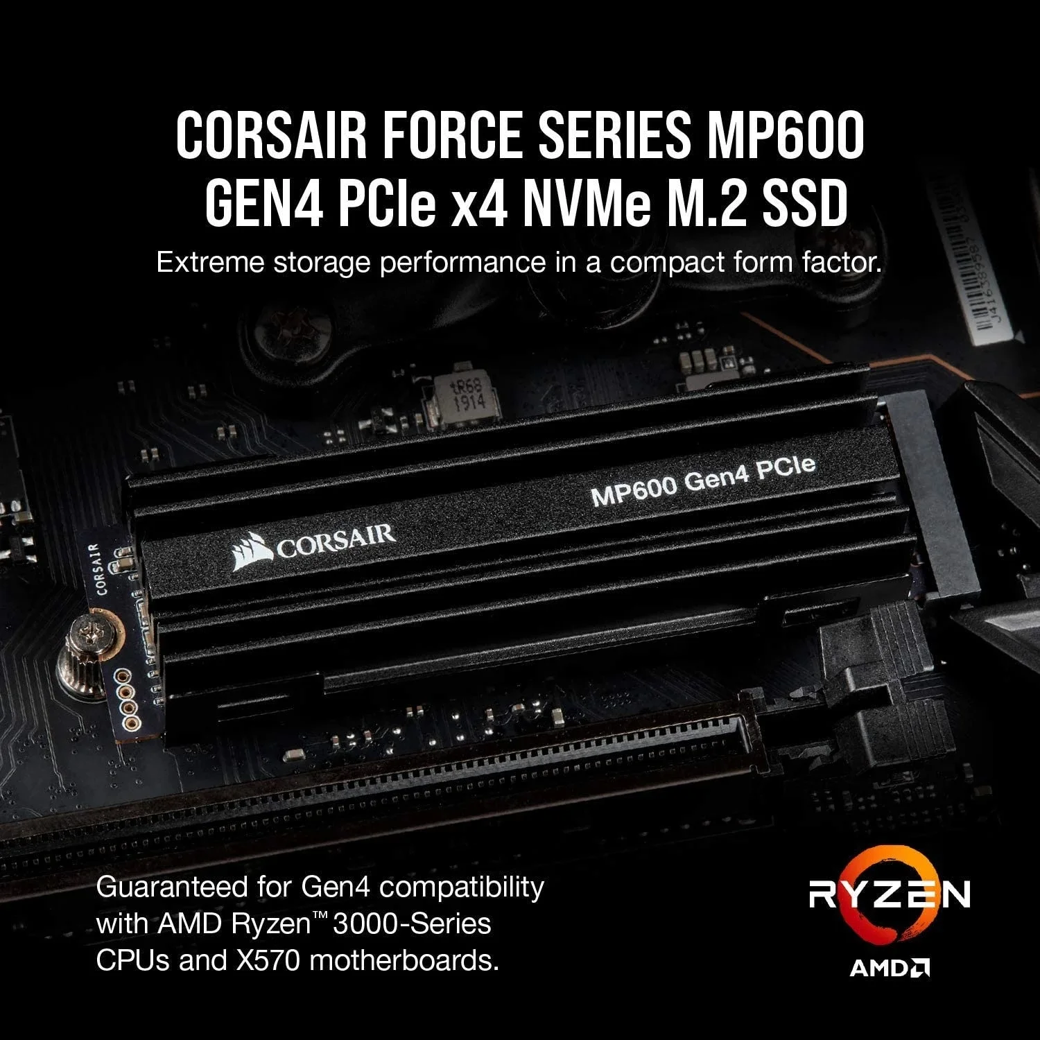 SSD-накопитель CORSAIR Force Series MP600 NVMe PCIe Gen 4 0 X4 M.2 SSD ТБ | Компьютеры и офис