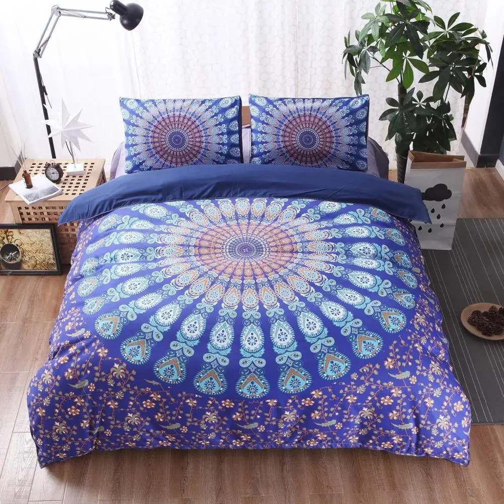 

SOFTBATFY Bohemian National Style Bedding Set 3D Polyester Duvet Cover Set Single Double Twin Queen King Size Dropshipping