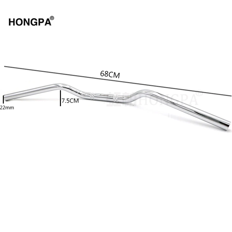Универсальный черный хром 7/8 &quot22 мм алюминиевый руль мотоцикла Ручка Бар Винтаж