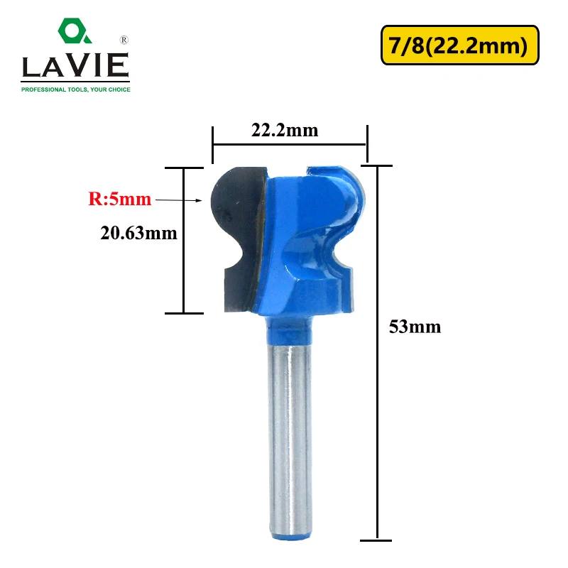 22.2mm LAVIE 6 мм 1/" хвостовик 6,35 мм двойной палец фрезы для древесины фрезерный резак промышленного класса для обработки дерева MC01160 - Длина режущей кромки: 22.2mm