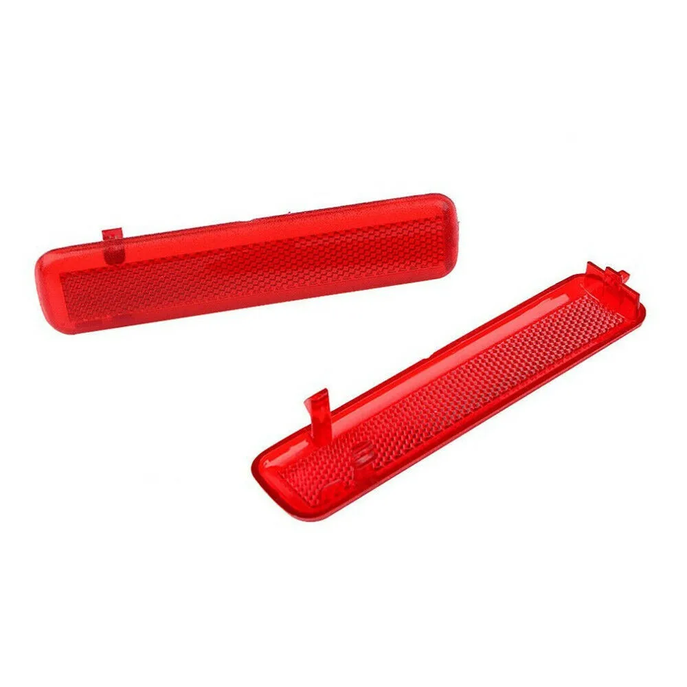 

For Chevrolet GMC Door Reflector Left & Right Lens Light Panel Plastic Red Replacement