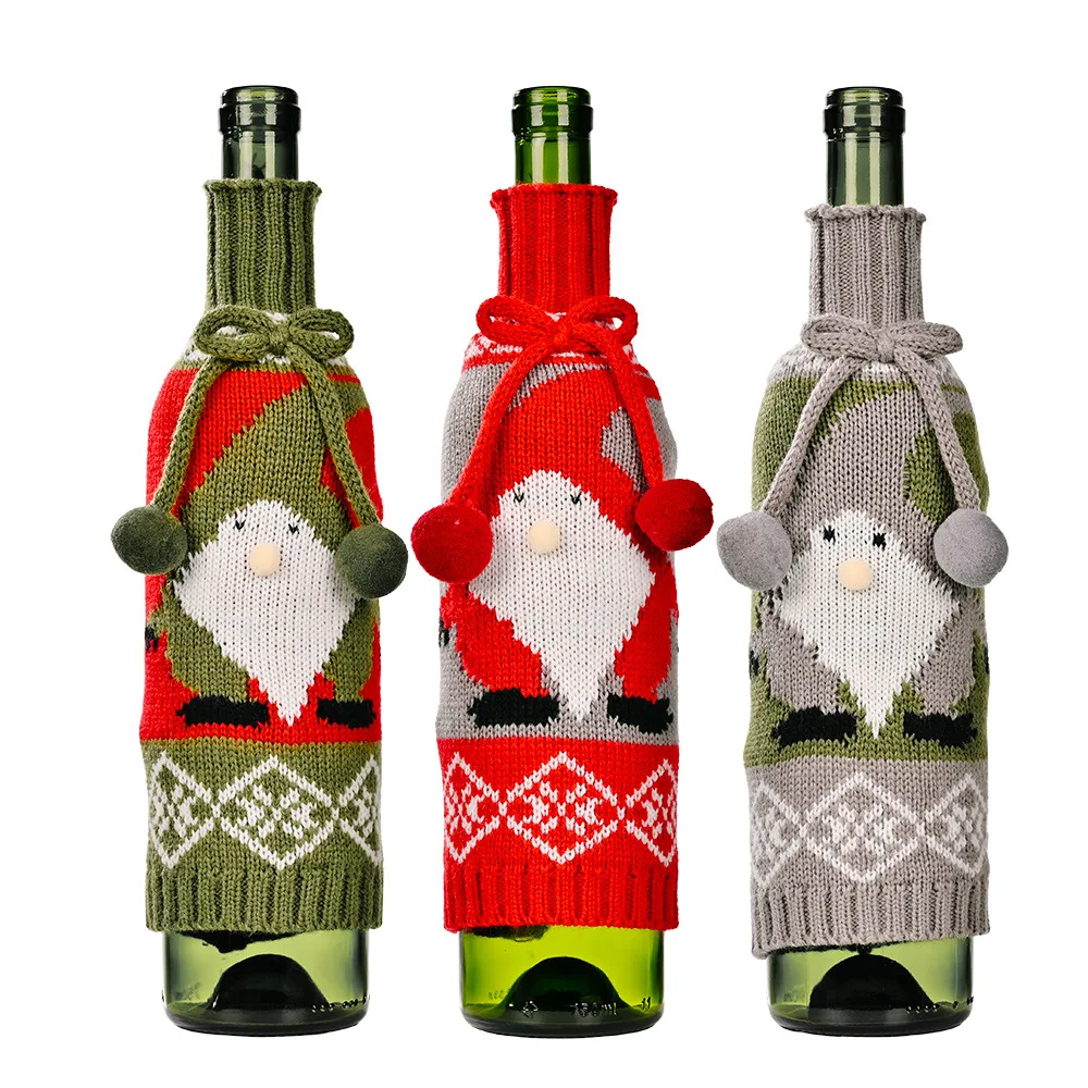 Рождественский набор для украшения винных бутылок Adornos Navidad чехол бутылки