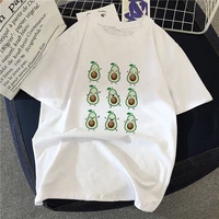 new style avocado fruit printed graphic funny female t shirt casual white round neck simple summer ladies tshirt