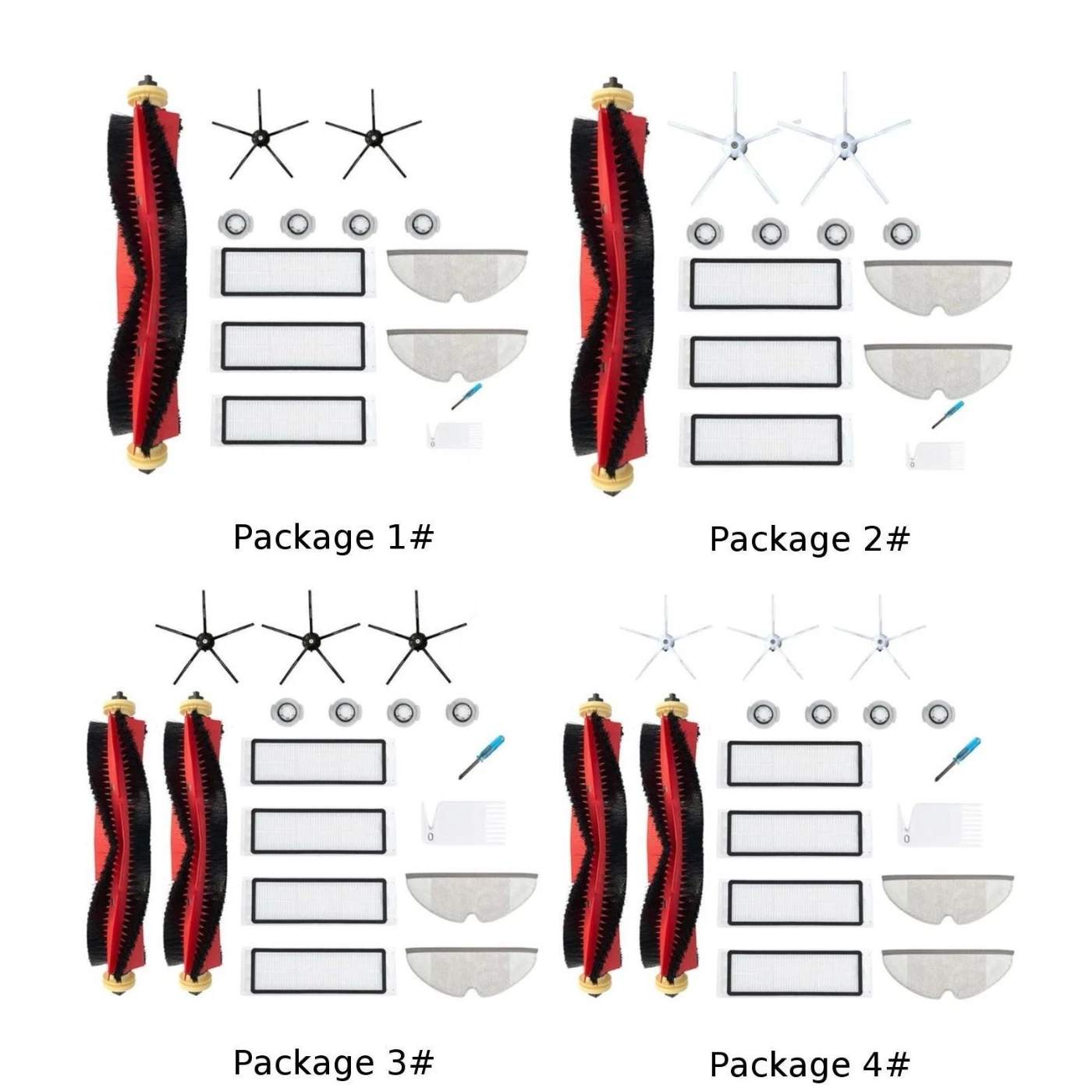 

Mop cloths Filters For Xiaomi Roller brush S5 Max S60 S65 Water cores Screwdriver