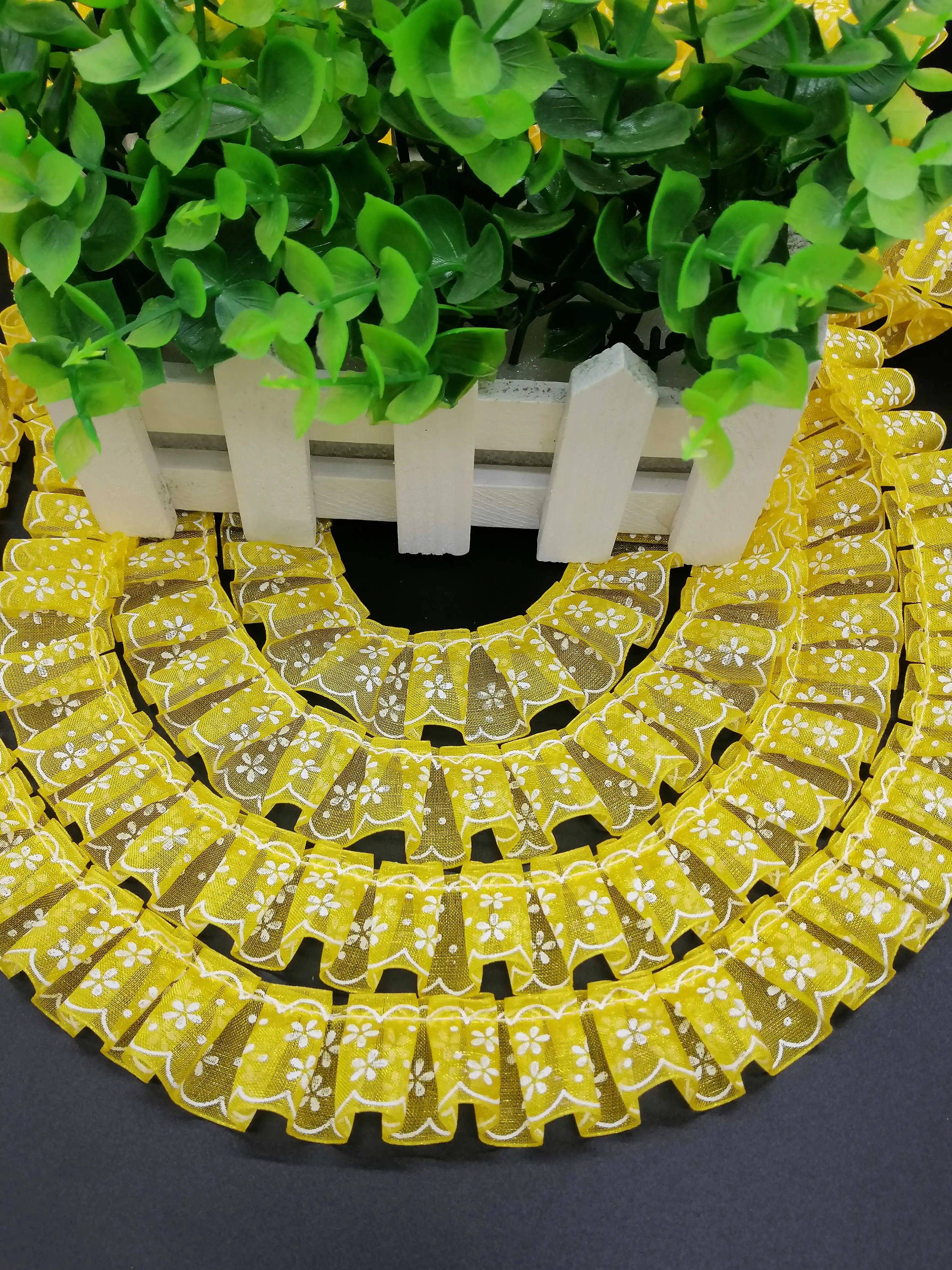 1 м цветочные кружева с принтом гипюр тюль кружевная ткань плиссированная