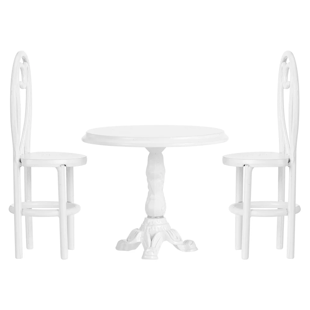 

3Pcs 1:12 Miniature Table and Chair Ornament Decor for Fairy Garden Kids Craft