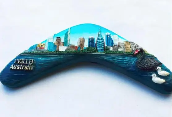 Смола Австралия Перт лебедь река магнит на холодильник туристический сувенир