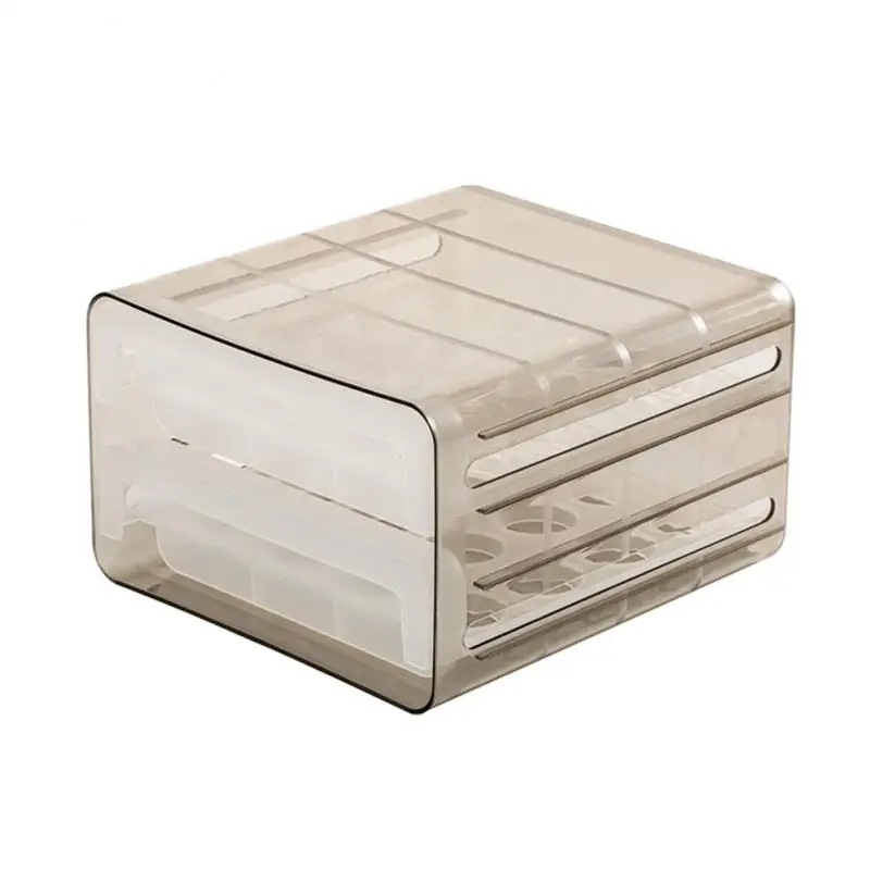 Refrigerator Egg Storage Boxes Organizer Fresh Box Drawer Type Eggs Carton Storage Case Egg Holder Stackable Double Layer Tray images - 6