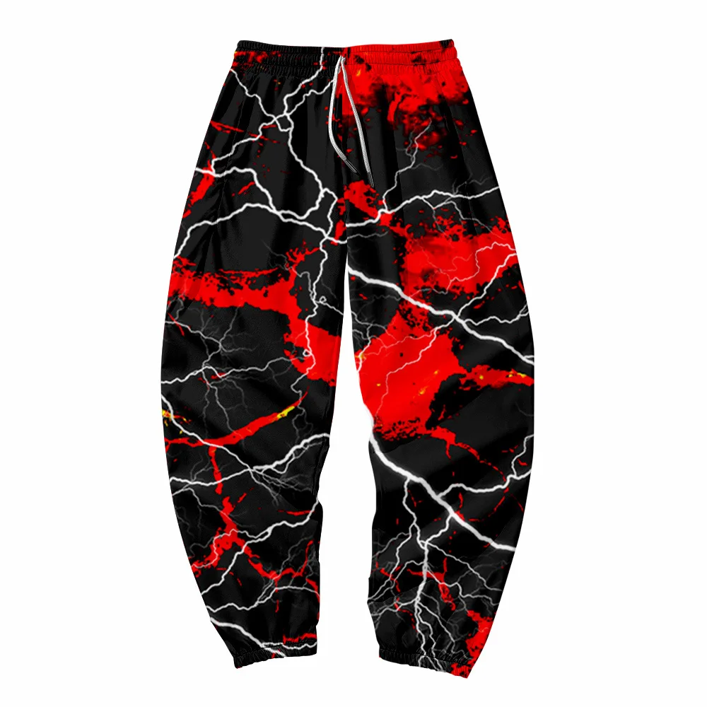 

2021 New 3D Print Red rock pattern Sweatpants Women/Men Fitness Joggers Spring High Street Anime Trousers Fashion Sweatpant