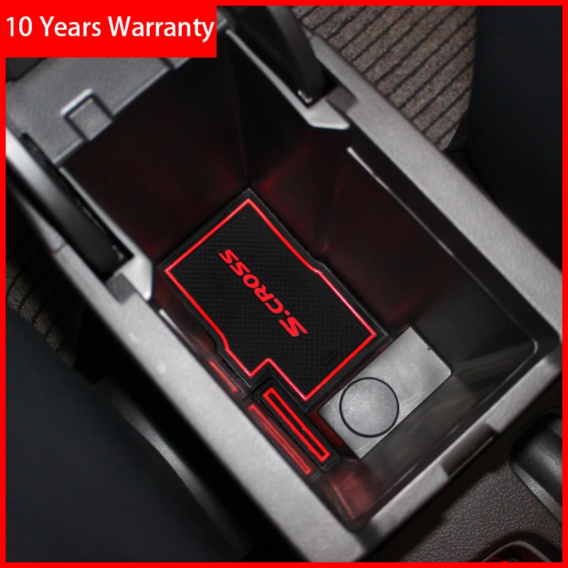 Резиновый коврик для Suzuki S. Крест 2016 2017 2018 слот двери чашки подушки подложки Lnterior