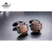 ghroco charming classic square shape men%e2%80%99s cufflinks for french cuff dress shirt great gift for business men