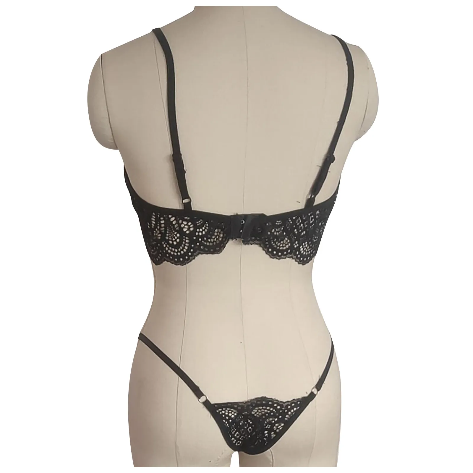 

2PCS Sexy Lingerie Set Transparent Lace Lenceria Sensual Mujer Sexy Costumes Porno Push Up Bra Women's Underwear Erotic Lingerie