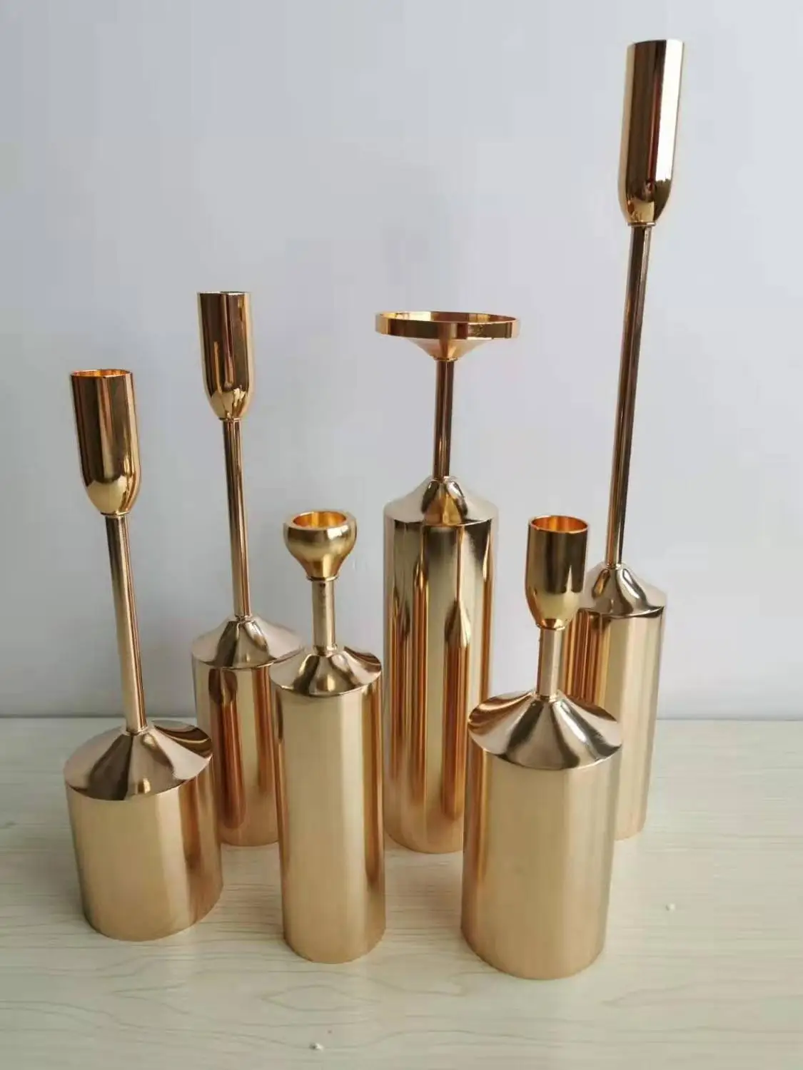 Домашние украшения Латунный Подсвечник для комнаты образца виллы|brass candle stands|candle