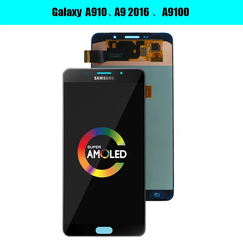SUPER AMOLED 6 0 &quotAMOLED дисплей для SAMSUNG Galaxy A9 2016 ЖК экран с сенсорным дигитайзером Pro A910
