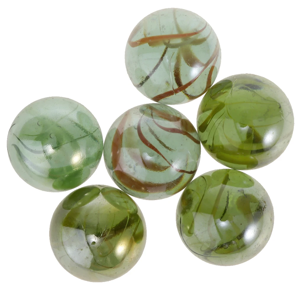 6 шт. 35 мм разноцветные шарики из прозрачного стекла винтажные игрушки игра для