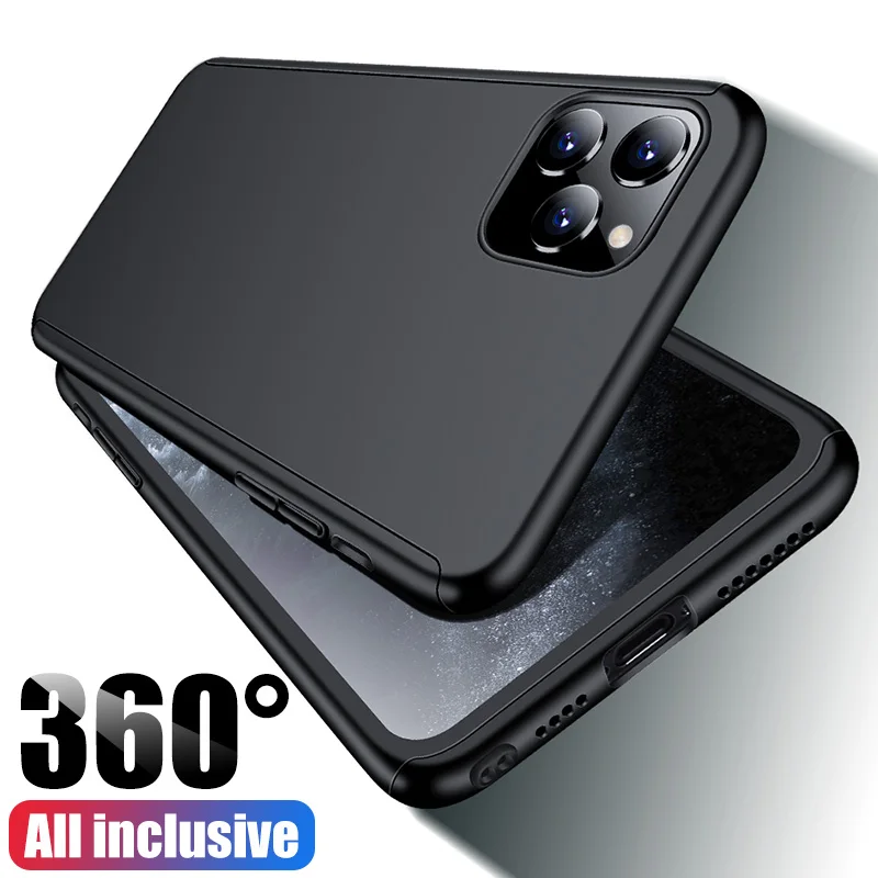 Полностью защищающие телефонные чехлы 360 для iPhone 11 Pro MAX 7 8 6 6S Plus 5 12 5SE SE SE2 2020 XR X XS