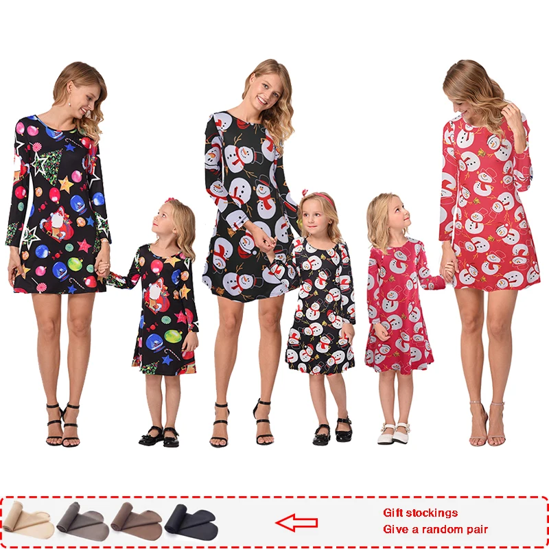 Рождественская Пижама семейные модные платья для мамы и дочки новинка 2019 осенняя