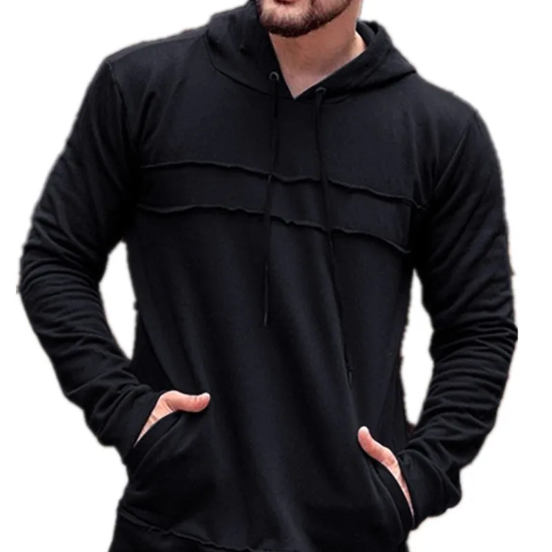 

Men Clothing 2020 European American Autumn Winter Solid Color Hooded Men's Sweatshirts Hot Sale Fashion Casual Men's Tops