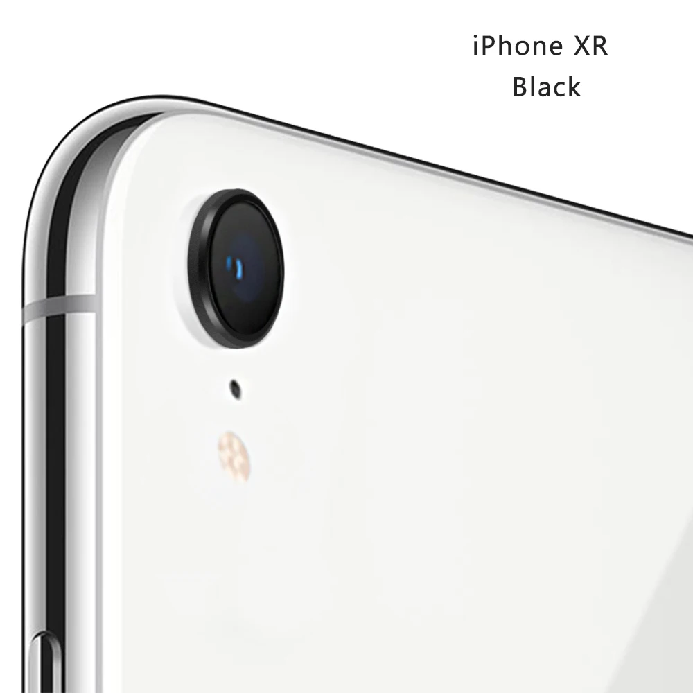 Защитный чехол для задней камеры 1 шт. с кольцом для iPhone XR/XSM серии защита смартфона аксессуары - Цвет: XR black