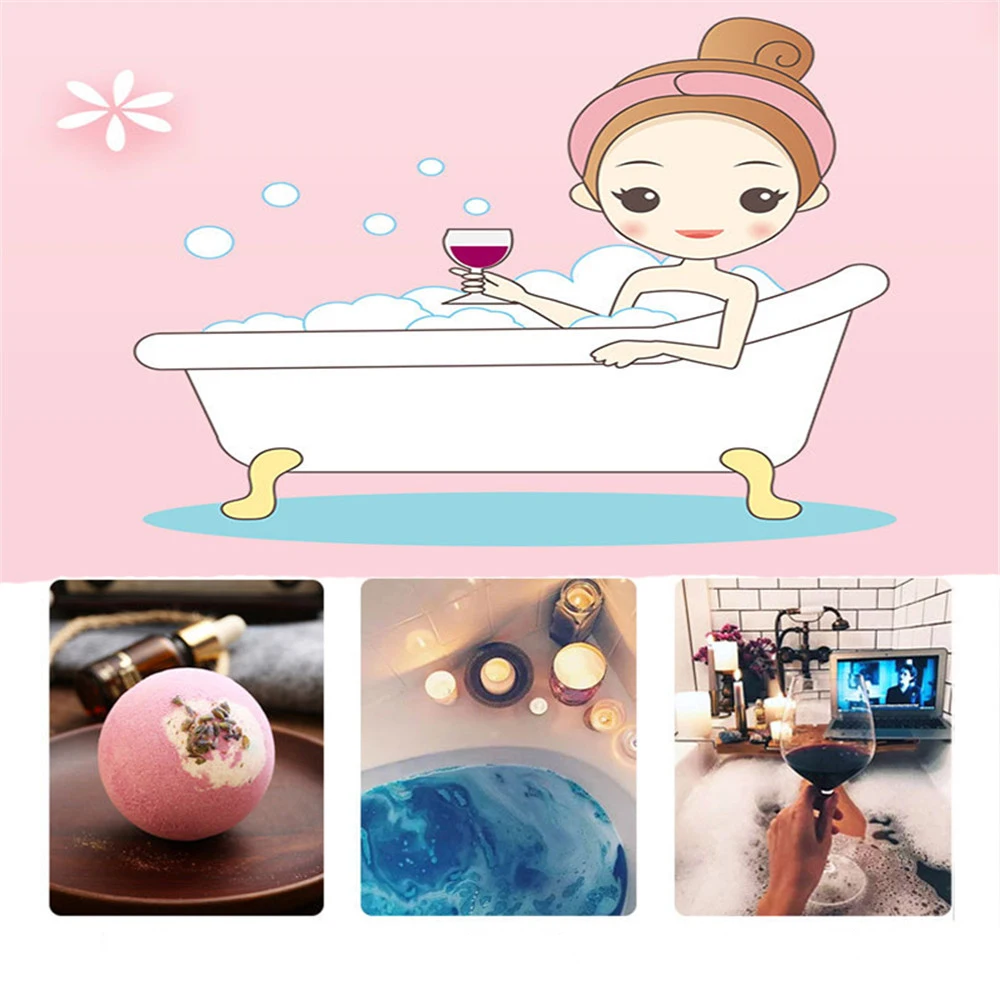 

Natural Dried Flower Bath Soaking Salts Bath Salts Body Bath Bomb Salt Bubble Shower Essential Oil Stress Relief Ball Bath Ball