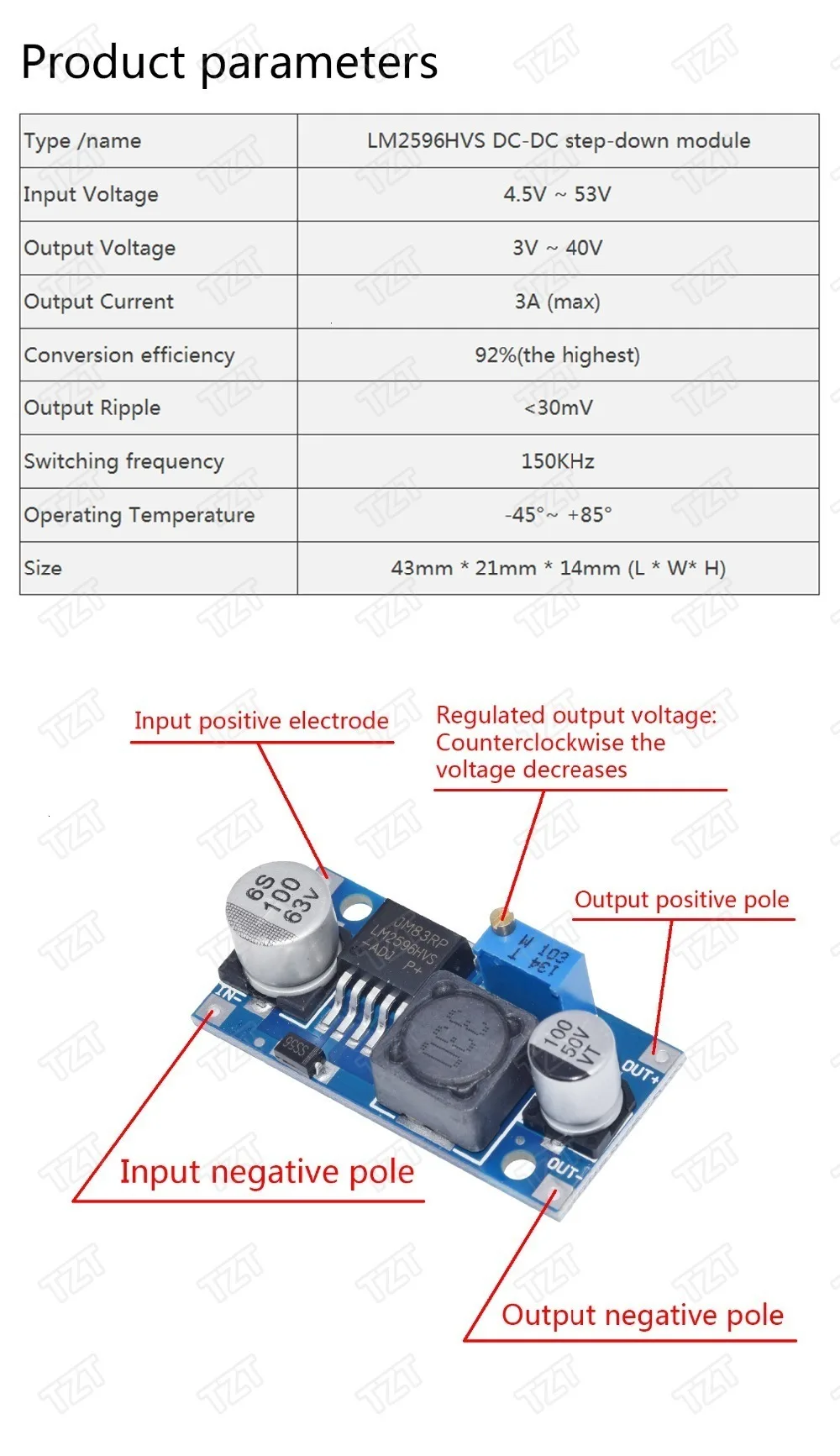 Высокое качество 3A Регулируемый DC-DC LM2596 LM2596S вход 4 V-35 V Выход 1,23 V-30 В постоянного тока dc понижающий Питание Регулятор модуль