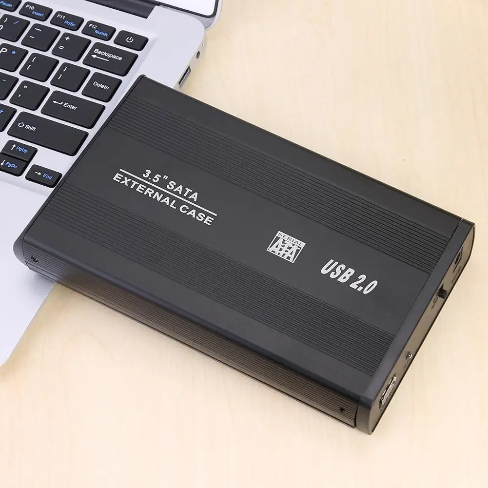 

Durable 3.5 inch Serial ATA Hard Disk Wear-resistant Solid Color to USB3.0 Adapter External Hard Drive Enclosure