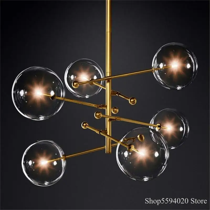Скандинавский стеклянный шар светодиодный подвесной светильник освещение для