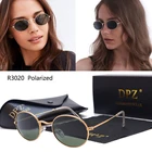 Солнцезащитные очки DPZ поляризационные женские, классические винтажные брендовые дизайнерские солнечные очки в металлической овальной оправе, в стиле ретро, 3020