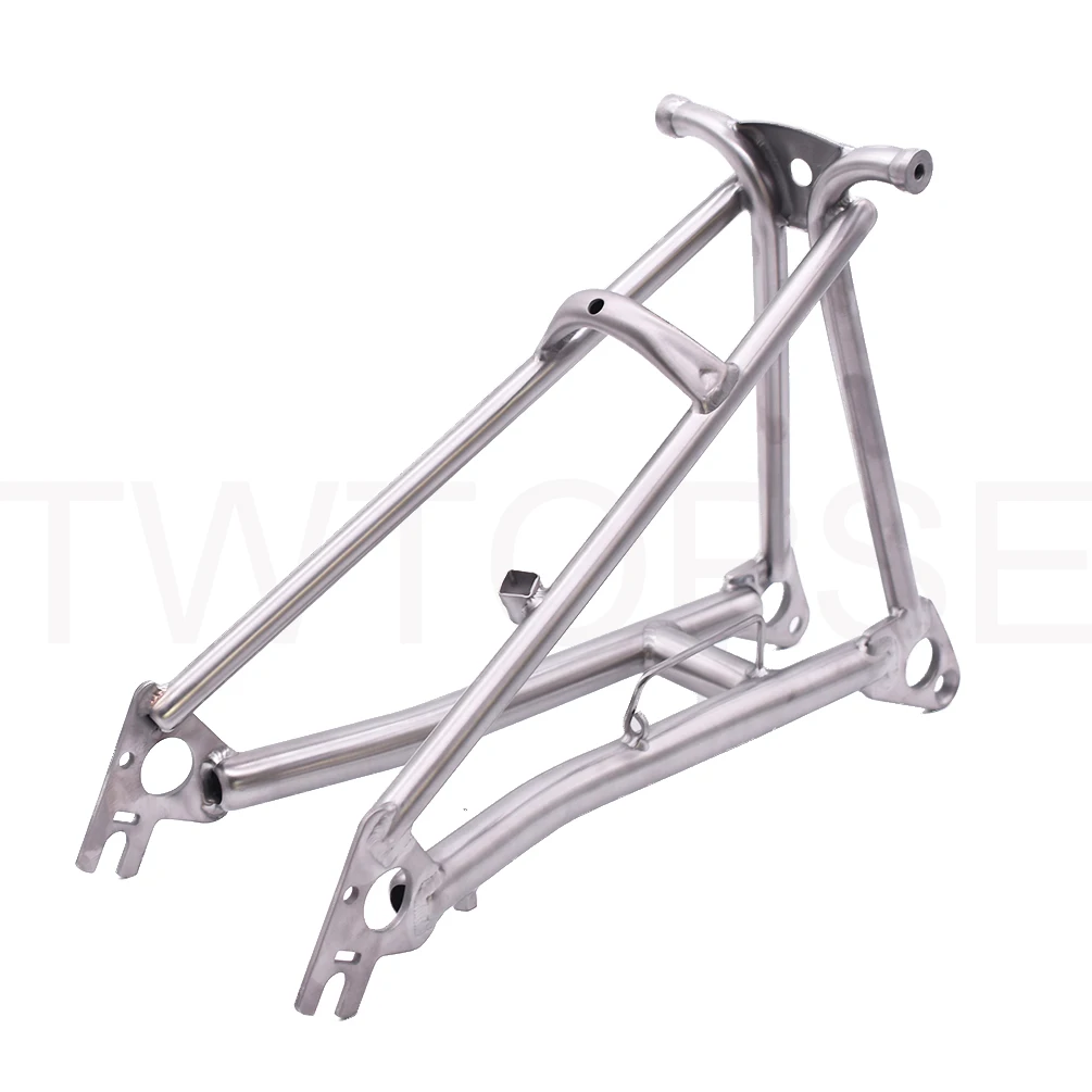 TWTOPSE титановая велосипедная Рама из сплава для Brompton складной велосипед или велосипед из титанового сплава Передняя вилка для Brompton складной велосипед