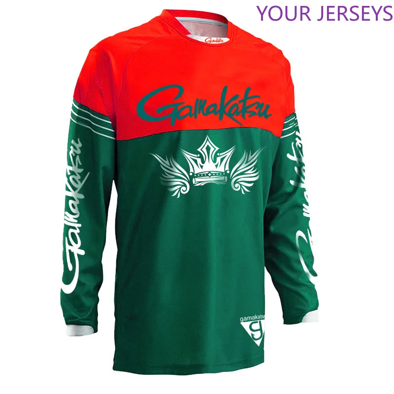 

Gamakatsu Outdoor Long Sleeve Fishing Shirt Quick-drying Travel Running Jacket Men's Clothing Sun Clothes Pesca Pesca