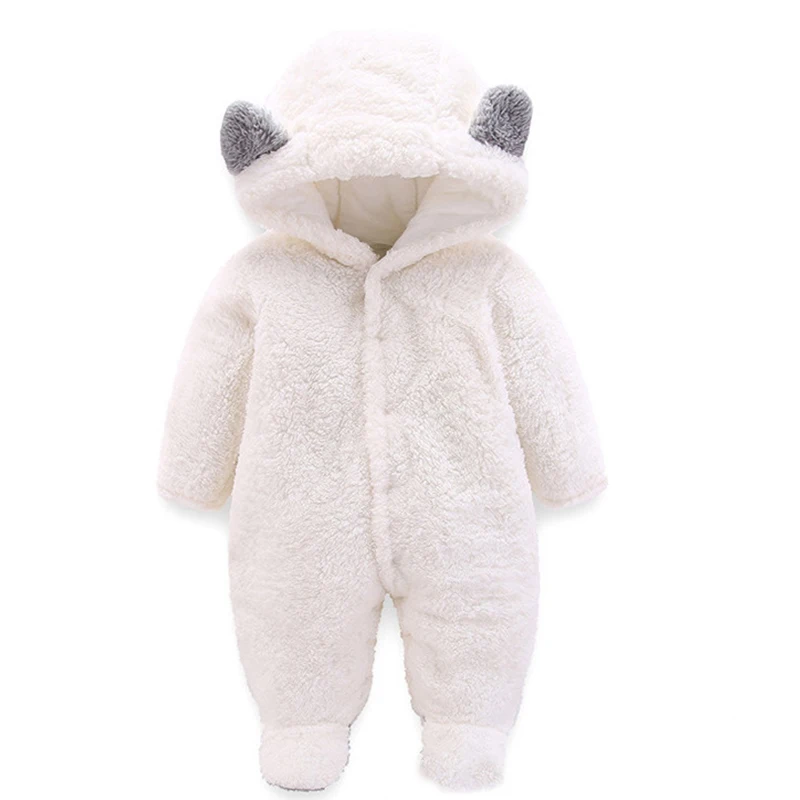 

2019 Winter Cotton Newborn Baby Clothes Unisex Clothes Wool Boy Rompers Kids Costume For Girl Toddler Infant Jumpsuit 3 12 Month