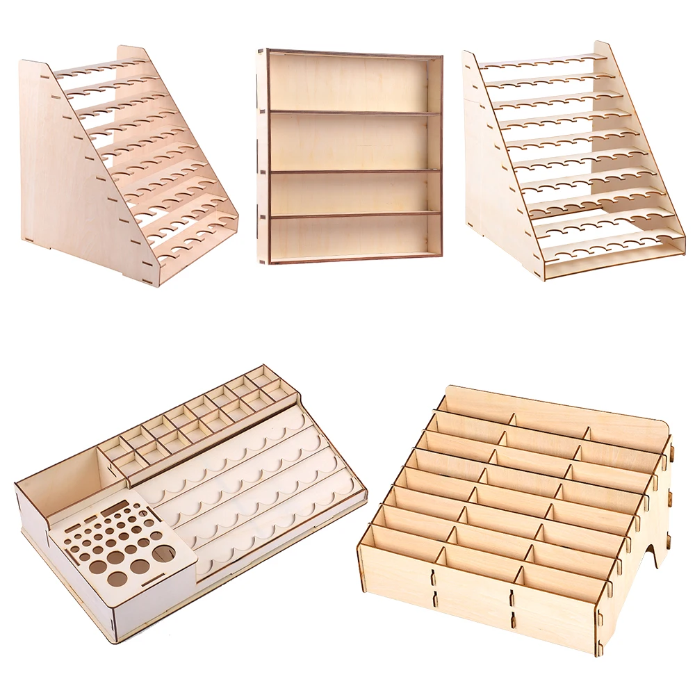 Деревянные пигменты инструменты для краски органайзер коробка хранения Diy