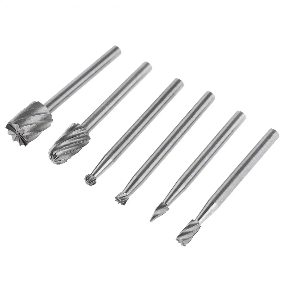 

6pcs/lot Rotary Rasp High Speed Steel Woodworking Tools Rotary Files Set with Shank for Electric Grinding Head Grinding Tool